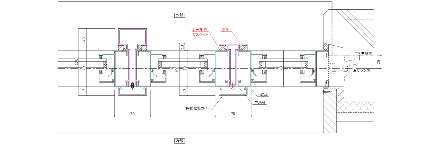 【解説】方立と無目の基本｜標準納まりのポイント | 窓ハンドブック