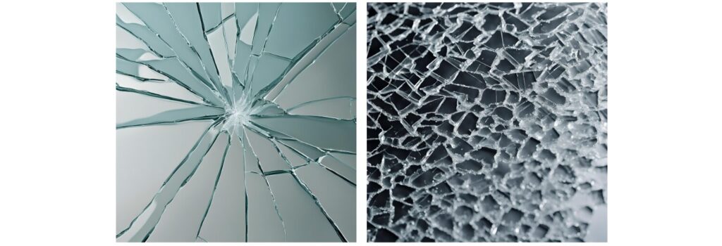 窓ガラスの種類-フロートガラス、強化ガラス割れ方の違い