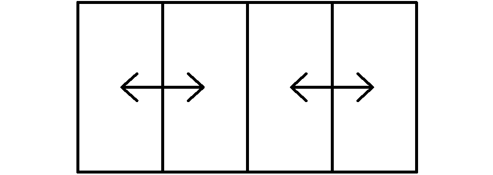 建具図面記号一覧-引違い4枚建