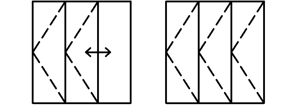 建具図面記号一覧-折れ戸