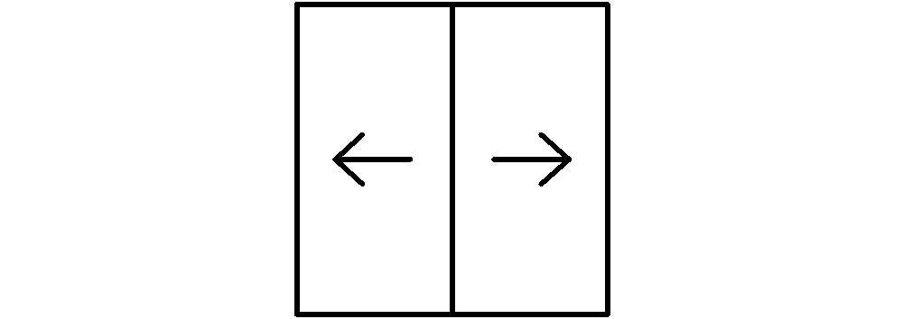 建具図面記号一覧-両引き