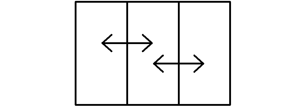 建具図面記号一覧-引違い3枚建